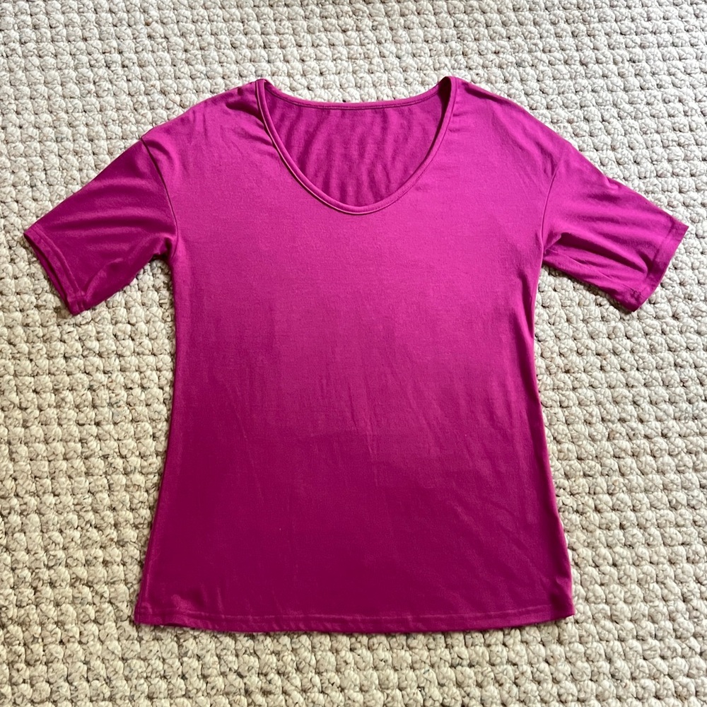 Women's Pink Scoop Neck Top